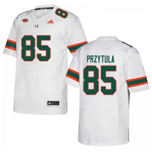 Mens Miami #85 Sebastian Przytula White Stitched Jersey 114138-568