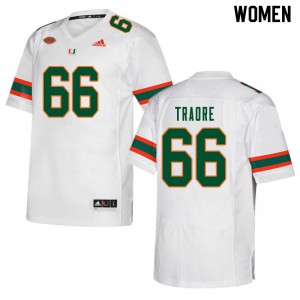 Women's Miami #66 Ousman Traore White Alumni Jerseys 270244-276