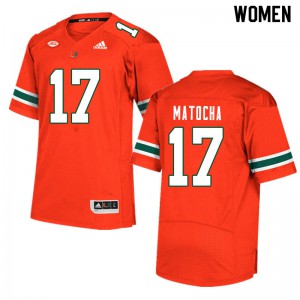Women Miami #17 Peyton Matocha Orange Player Jerseys 157495-251