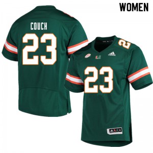 Womens Miami #23 Te'Cory Couch Green Embroidery Jersey 589082-240
