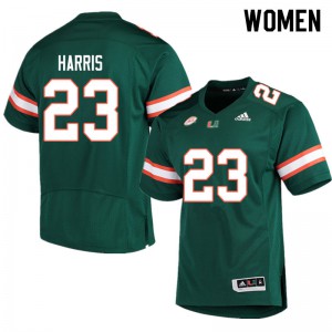 Women's Hurricanes #23 Cam'Ron Harris Green Player Jersey 320709-230
