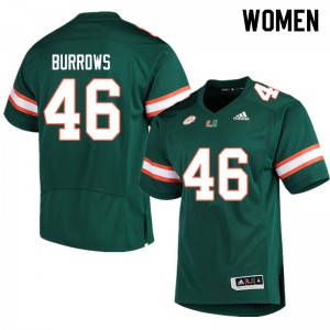 Womens Miami #46 Suleman Burrows Green Embroidery Jersey 342171-357