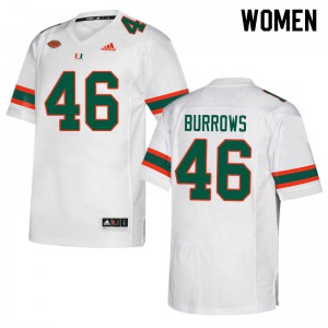 Women's Miami #46 Suleman Burrows White Embroidery Jerseys 886343-241