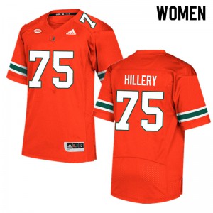 Women Miami #75 Zalon'tae Hillery Orange Football Jersey 251981-846