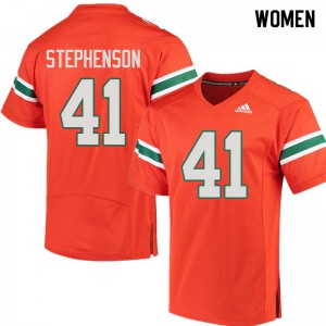 Women's Miami #41 Darian Stephenson Orange College Jerseys 226317-272