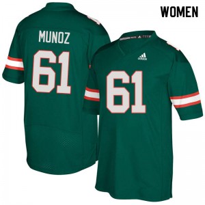 Women Miami #61 Jacob Munoz Green High School Jersey 962693-946