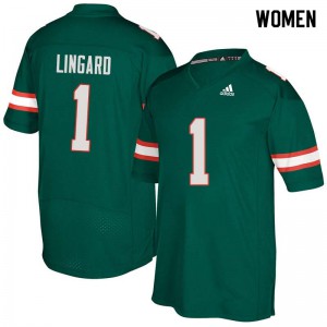 Womens Miami #1 Lorenzo Lingard Green Football Jersey 576398-648