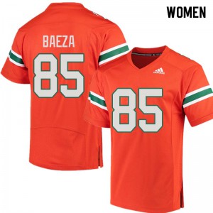 Women's Miami #85 Marco Baeza Orange College Jersey 489294-742