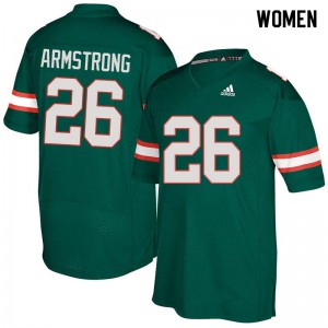 Women University of Miami #26 Ray-Ray Armstrong Green Player Jerseys 523879-620