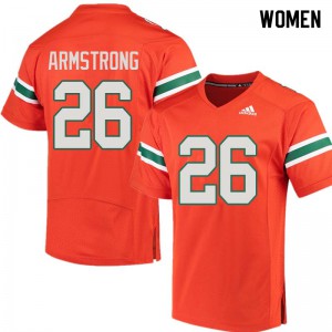 Women's Miami #26 Ray-Ray Armstrong Orange High School Jersey 324035-361