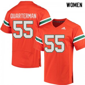 Women Miami #55 Shaquille Quarterman Orange Official Jerseys 656763-578