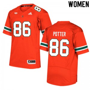 Womens Hurricanes #86 Fred Potter Orange Stitch Jerseys 532309-137
