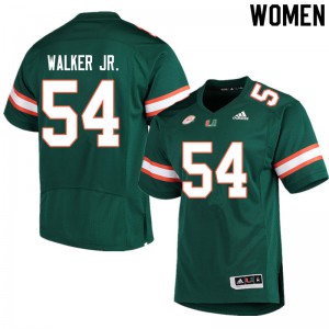 Womens Miami #54 Issiah Walker Jr. Green Player Jerseys 633495-538