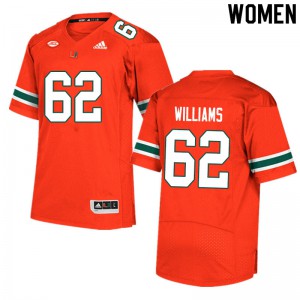 Women's Miami #62 Jarrid Williams Orange Stitch Jersey 898864-451