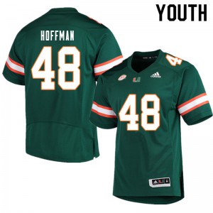 Youth Miami #48 Jake Hoffman Green Football Jerseys 149088-815