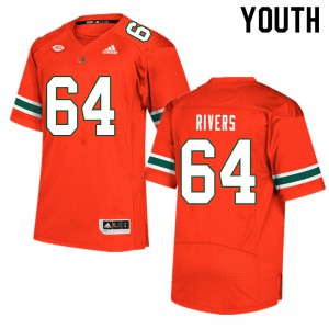 Youth Miami #64 Jalen Rivers Orange University Jerseys 652840-963