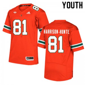 Youth Miami #81 Jared Harrison-Hunte Orange University Jerseys 107916-268