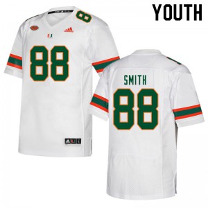 Youth Miami #88 Keyshawn Smith White College Jerseys 884115-223