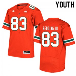 Youth Hurricanes #83 Michael Redding III Orange Stitched Jersey 985261-213