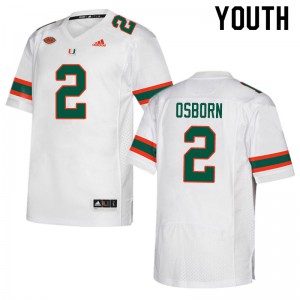 Youth Hurricanes #2 K.J. Osborn White Embroidery Jersey 239175-560