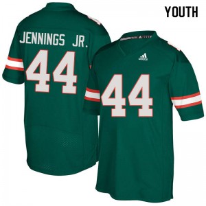 Youth Miami #44 Bradley Jennings Jr. Green Stitched Jersey 213437-102