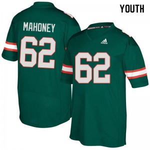 Youth Miami #62 Hayden Mahoney Green NCAA Jersey 874963-500