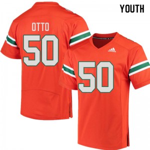 Youth University of Miami #50 Jim Otto Orange High School Jerseys 285849-992