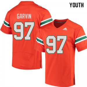 Youth Hurricanes #97 Jonathan Garvin Orange Official Jersey 111116-144