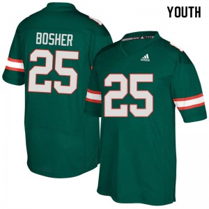 Youth Hurricanes #25 Matt Bosher Green Stitched Jersey 171114-918