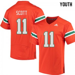 Youth Miami #11 Rashawn Scott Orange Player Jersey 872921-174