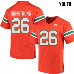 Youth Miami Hurricanes #26 Ray-Ray Armstrong Orange Football Jerseys 747037-222