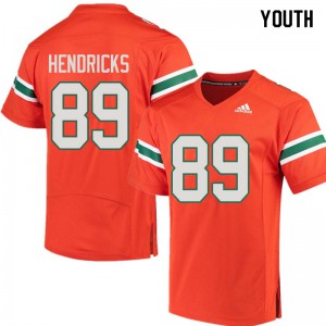 Youth Hurricanes #89 Ted Hendricks Orange Stitched Jerseys 509872-969