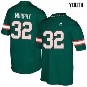 Youth University of Miami #32 Tyler Murphy Green High School Jerseys 654364-238