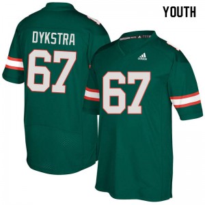 Youth Miami #67 Zach Dykstra Green Embroidery Jersey 483990-992