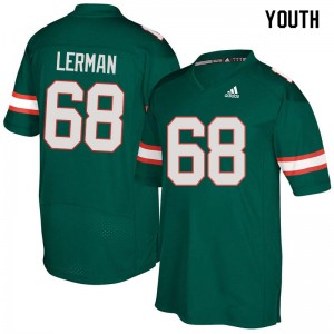 Youth Miami #68 Zachary Lerman Green Official Jerseys 502590-473