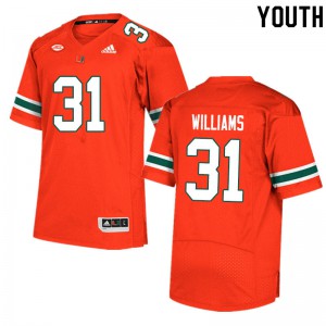 Youth Miami #31 Avantae Williams Orange College Jerseys 547905-286