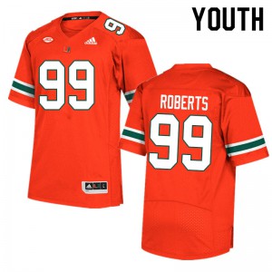 Youth Miami #99 Elijah Roberts Orange Stitched Jersey 413917-631