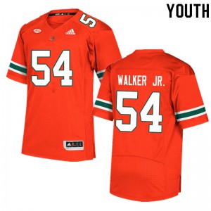 Youth Miami #54 Issiah Walker Jr. Orange High School Jerseys 146021-839