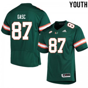 Youth Miami #87 Matias Gasc Green Football Jersey 697670-603