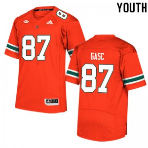 Youth Miami #87 Matias Gasc Orange Football Jerseys 428074-825