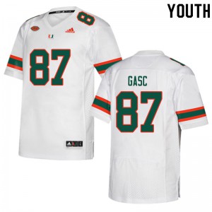 Youth Miami #87 Matias Gasc White Stitch Jersey 690798-433