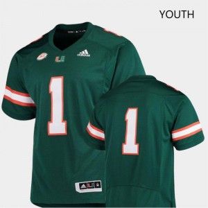 Youth Miami #00 Custom Green Limited College Jersey 101869-473