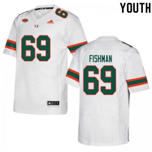 Youth Miami #69 Sam Fishman White College Jerseys 429869-241
